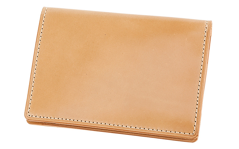 【キプリス】パス入れ(二つ折り・２面)■ナチュラルコードバン