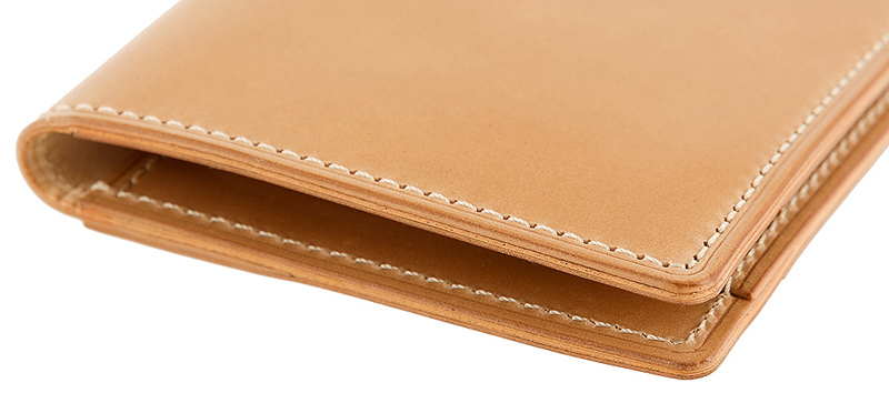 【キプリス】パス入れ(二つ折り・２面)■ナチュラルコードバン