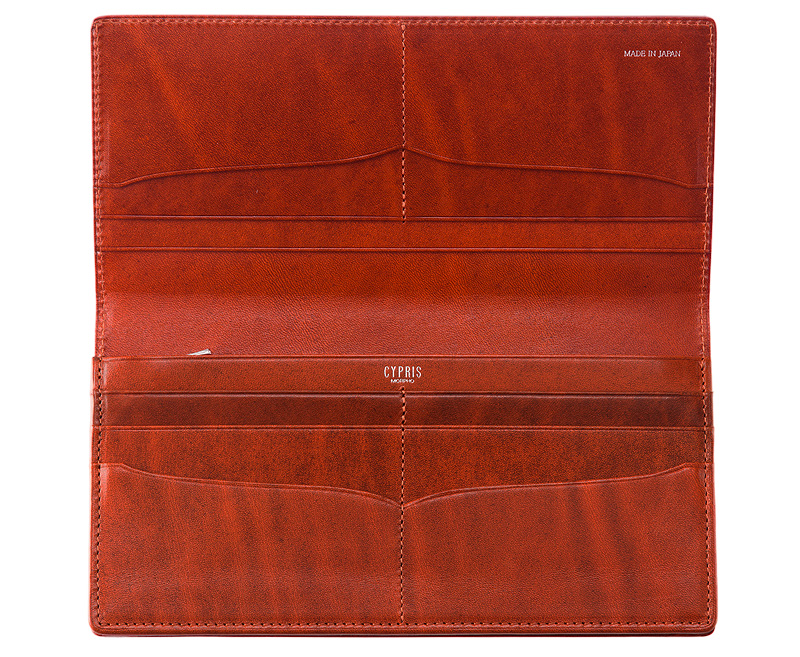 【キプリス】長財布(小銭入れ付き通しマチ束入)■ブライドルレザー＆ルーガショルダー