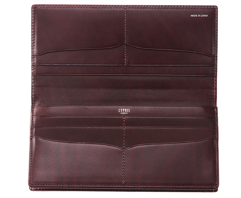 【キプリス】長財布(小銭入れ付き通しマチ束入)■ブライドルレザー＆ルーガショルダー