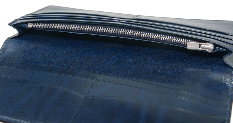 【キプリス】長財布(小銭入れ付き通しマチ束入)■ブライドルレザー＆ルーガショルダー