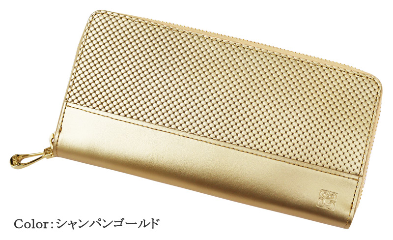 【キプリス】ハニーセル長財布(３方ラウンドファスナー束入)■フラミンゴ