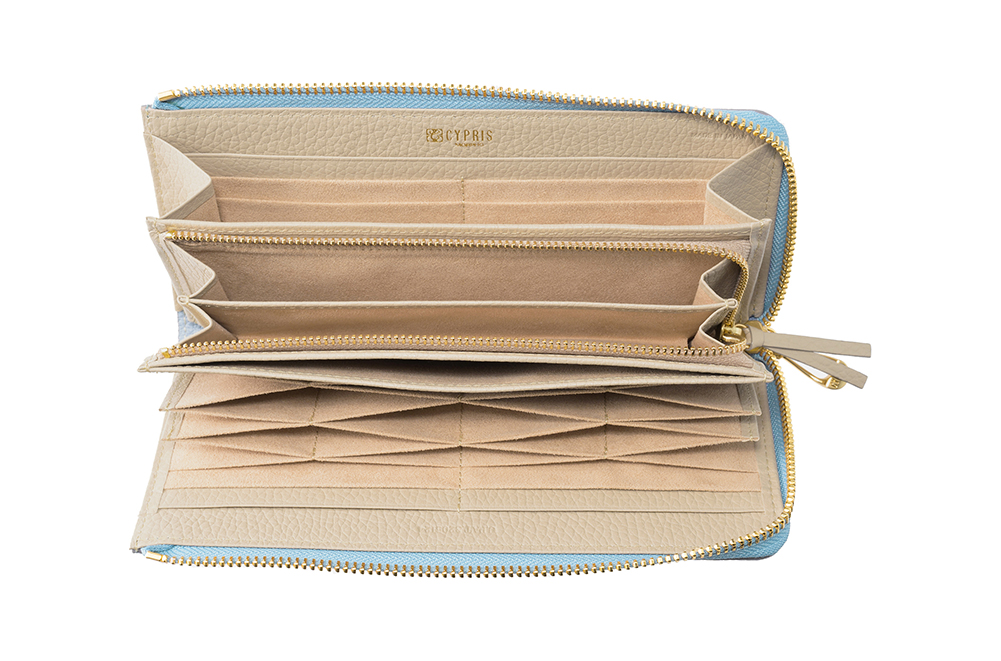 【キプリス】ハニーセル長財布(Ｌ字ラウンドファスナー束入)■ルミナス