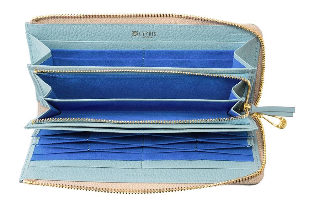 【キプリス】ハニーセル長財布(Ｌ字ラウンドファスナー束入)■ルミナス