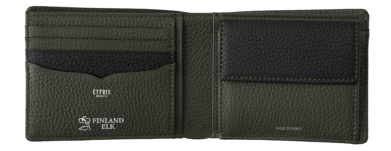 キプリス】二つ折り財布(小銭入れ付き札入)□フィンランドエルク
