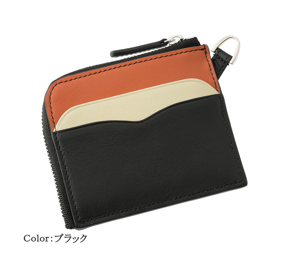 【J.PRESS】マルチウォレット(Ｌ字ラウンドファスナー)■マルチカラー