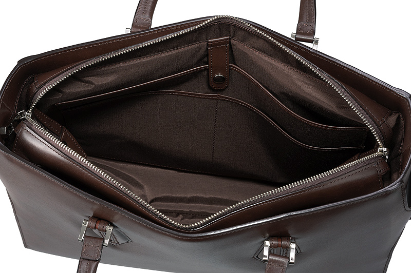 【キプリス】両あおりトートバッグ■シラサギレザー