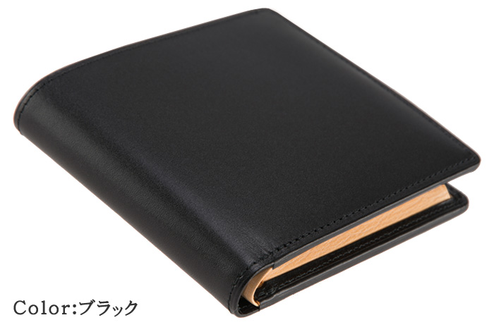 【キプリス】二つ折り財布(ＢＯＸ小銭入れ付き札入)■シラサギレザー