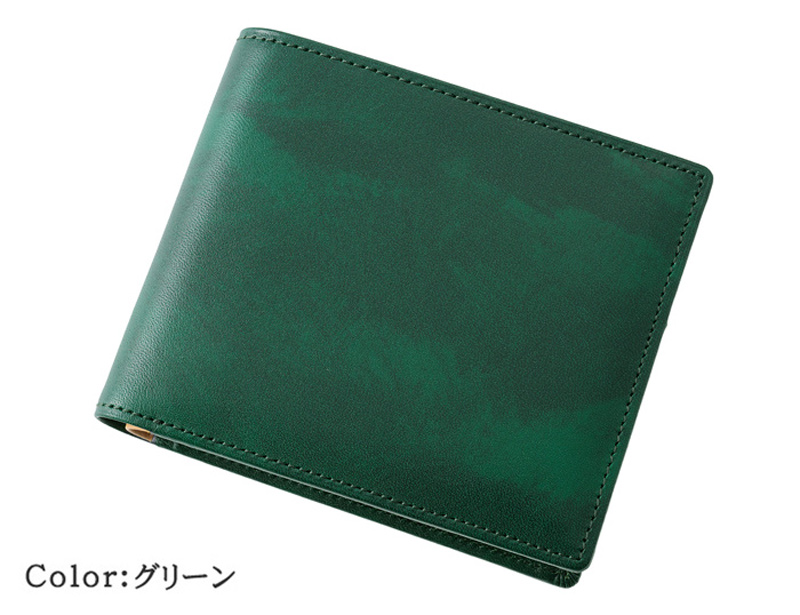 キプリス】二つ折り財布(BOX小銭入れ付き札入)□シラサギレザー