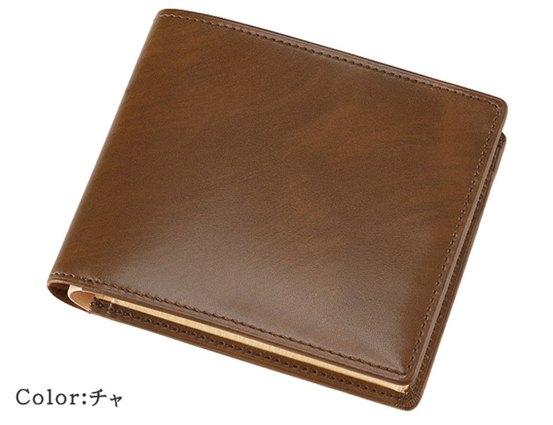 キプリス】二つ折り財布(BOX小銭入れ付き札入)□シラサギレザー