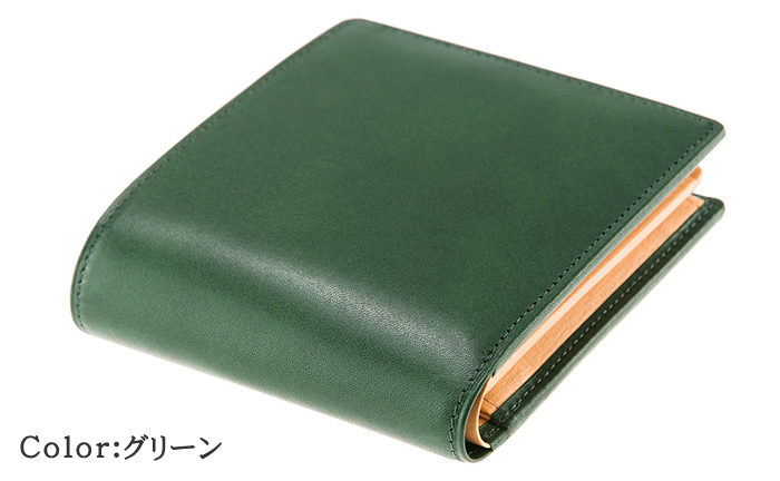 【キプリス】二つ折り財布(ベロ・小銭入れ付き札入)■シラサギレザー