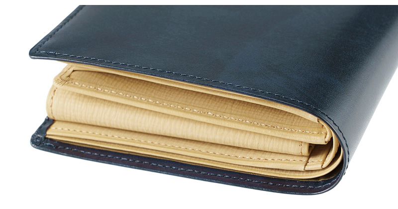 【キプリス】二つ折り財布(ベロ・小銭入れ付き札入)■シラサギレザー