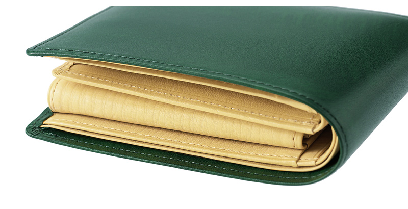 【キプリス】二つ折り財布(ベロ・小銭入れ付き札入)■シラサギレザー