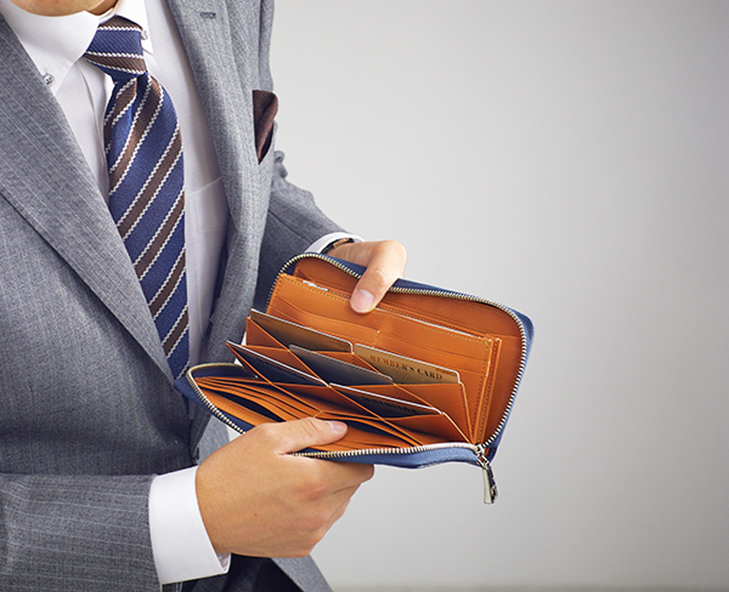 【キプリス】ハニーセル長財布(スマートフォン収納可)■カシューレザー