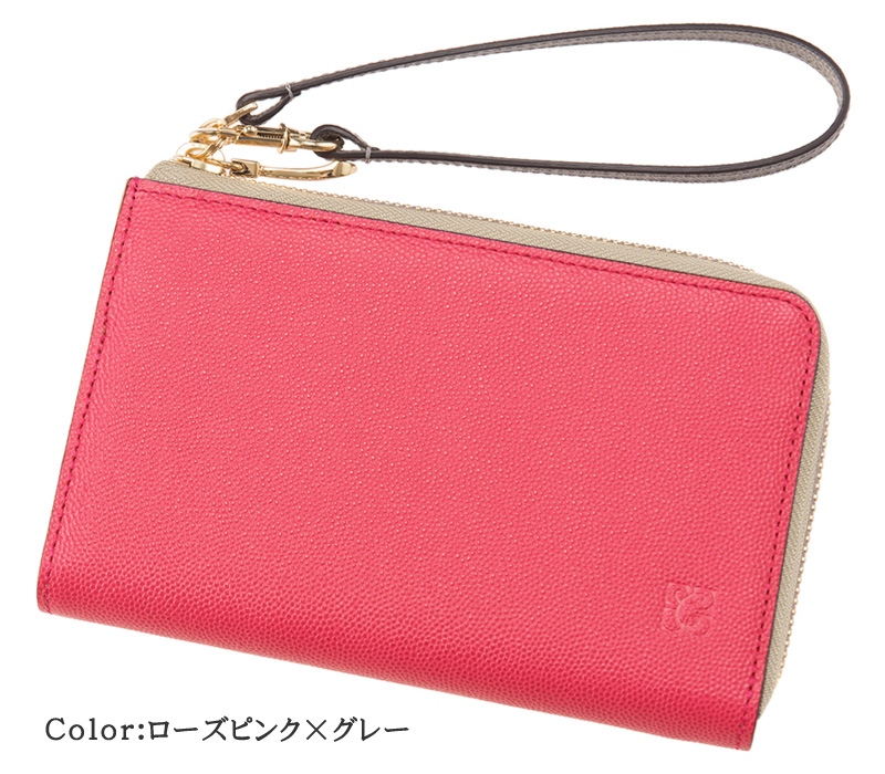 【美品】LISETTE　ルフィーノ　ノアール　サイズ36 キプリス】スマートフォン対応ミドル財布・ウォレッチ(L字