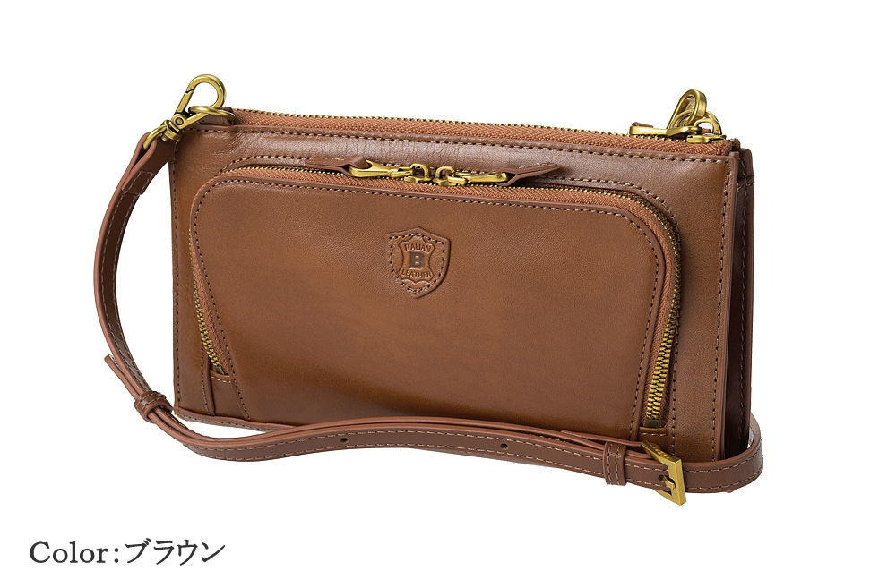 【BELLIES YORK】ショルダーバッグ■イタリアンレザー