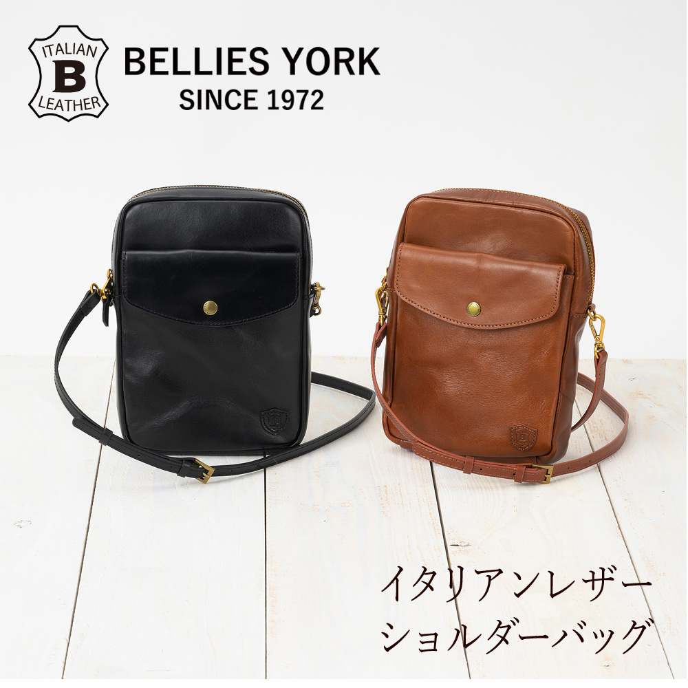 【BELLIES YORK】ショルダーバッグ■イタリアンレザー