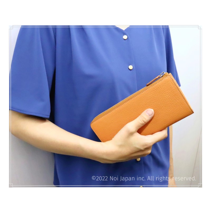ノイジャパン限定商品【ヘレナ】ハニーセル長財布(L字ラウンドファスナー束入)■アリゾナレザー