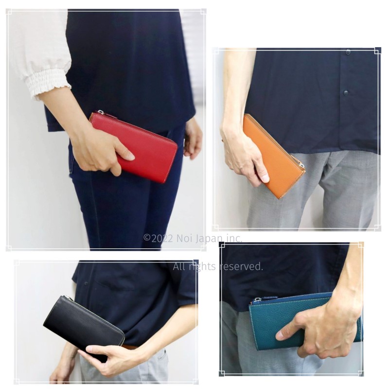 ノイジャパン限定商品【ヘレナ】ハニーセル長財布(L字ラウンドファスナー束入)■アリゾナレザー
