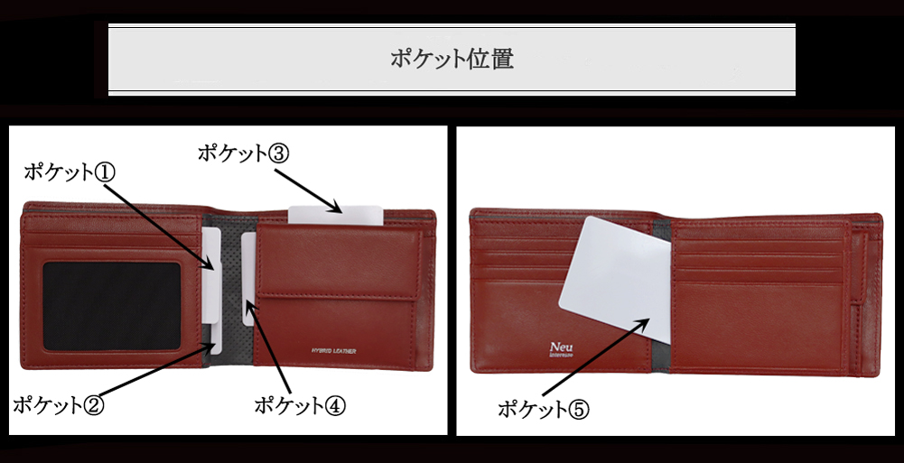 【ノイインテレッセ】二つ折り財布(中ベロ・小銭入れ付き札入)■ヴィッケルン