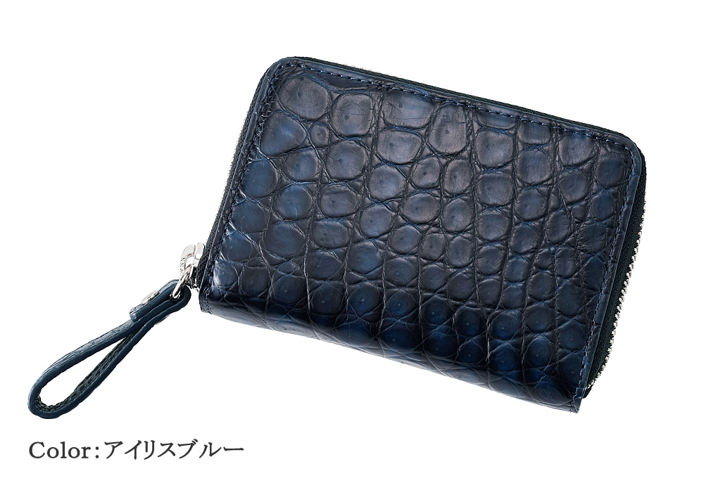 【ロダニア】二つ折り財布(ミドルウォレット)■グラデーションクロコダイル