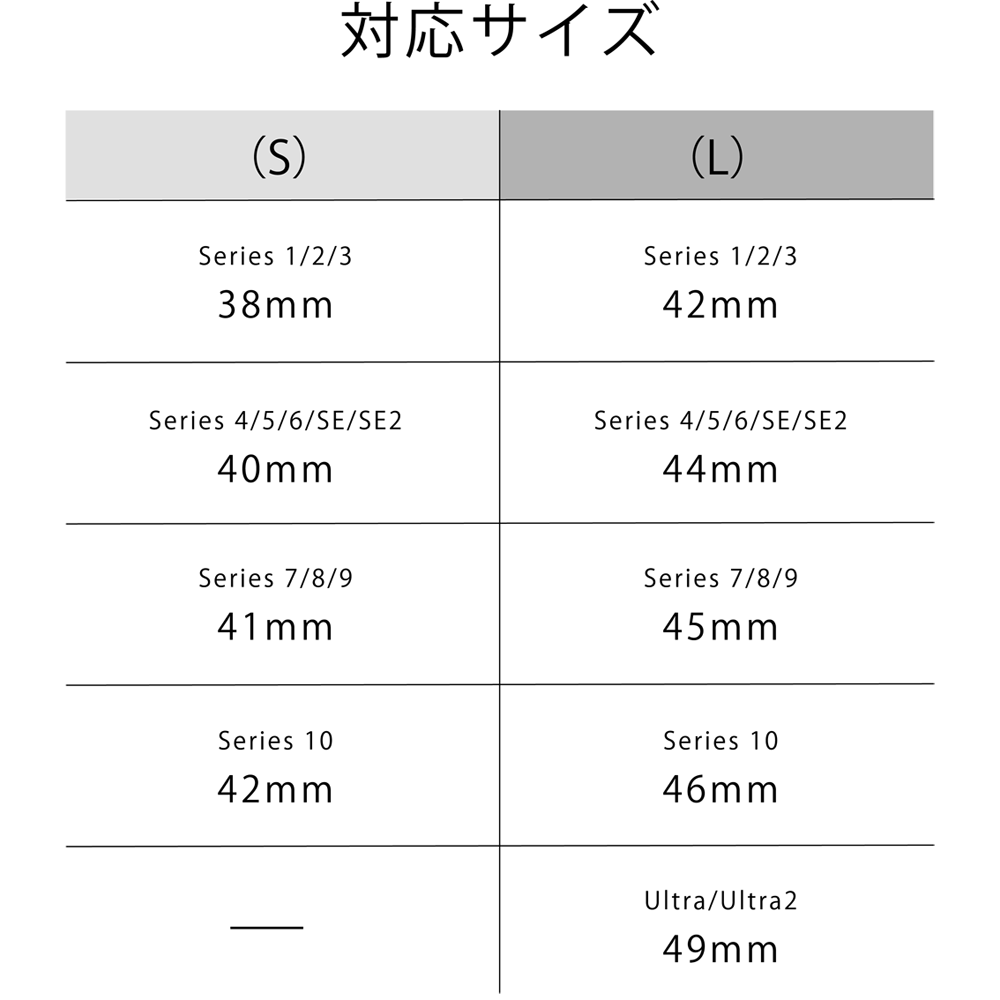 サイズ表
